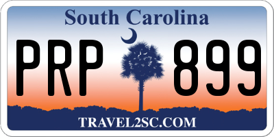 SC license plate PRP899