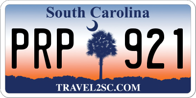 SC license plate PRP921