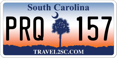 SC license plate PRQ157