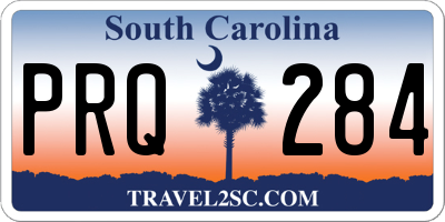 SC license plate PRQ284