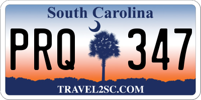 SC license plate PRQ347