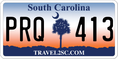 SC license plate PRQ413