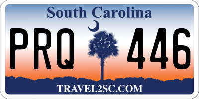 SC license plate PRQ446