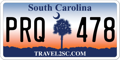 SC license plate PRQ478