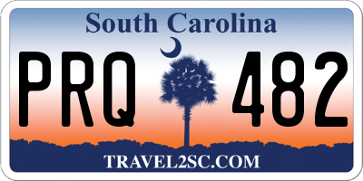 SC license plate PRQ482