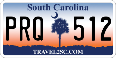 SC license plate PRQ512