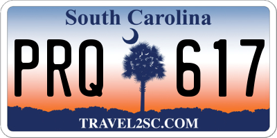 SC license plate PRQ617