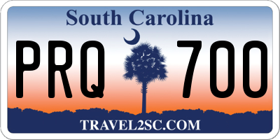 SC license plate PRQ700