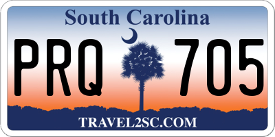 SC license plate PRQ705