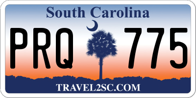 SC license plate PRQ775