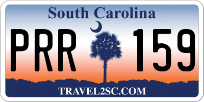 SC license plate PRR159