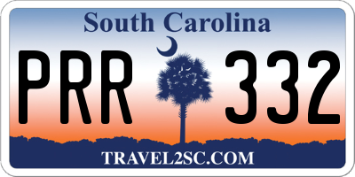 SC license plate PRR332