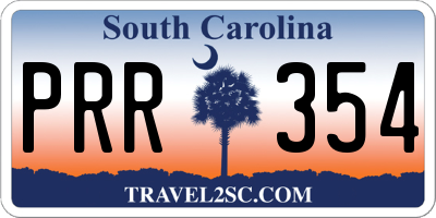 SC license plate PRR354