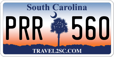 SC license plate PRR560