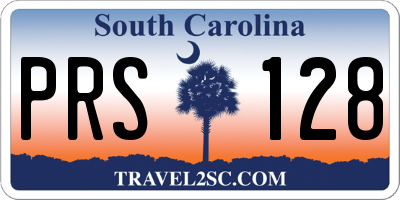 SC license plate PRS128