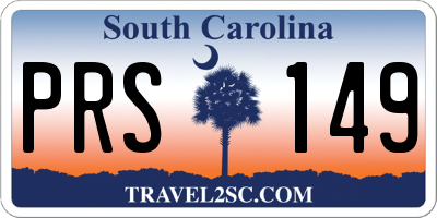SC license plate PRS149