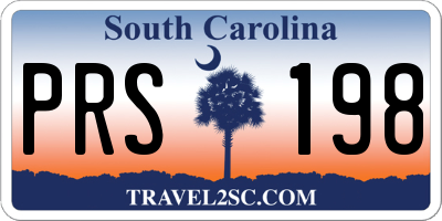 SC license plate PRS198