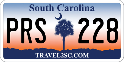 SC license plate PRS228