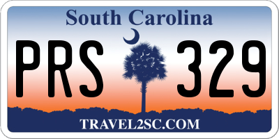 SC license plate PRS329