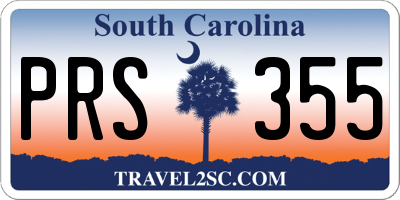 SC license plate PRS355
