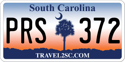SC license plate PRS372