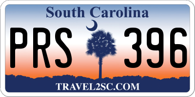 SC license plate PRS396