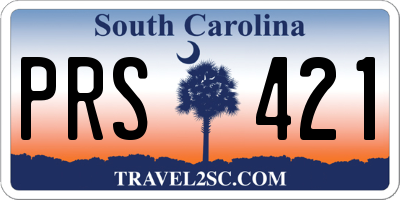 SC license plate PRS421