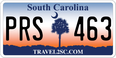 SC license plate PRS463