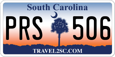 SC license plate PRS506
