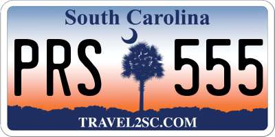 SC license plate PRS555