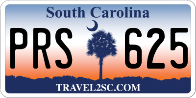 SC license plate PRS625