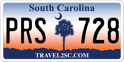 SC license plate PRS728