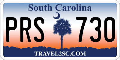 SC license plate PRS730