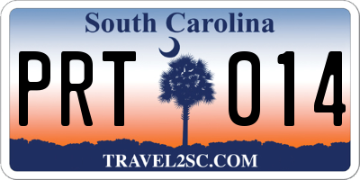 SC license plate PRT014