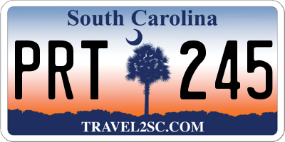 SC license plate PRT245
