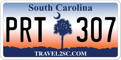 SC license plate PRT307