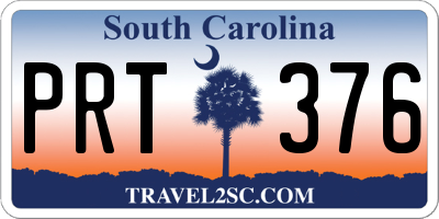 SC license plate PRT376