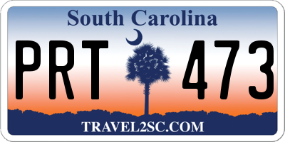 SC license plate PRT473