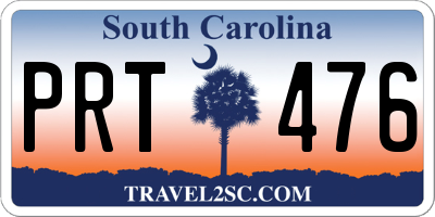 SC license plate PRT476