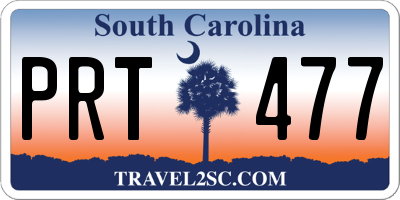 SC license plate PRT477
