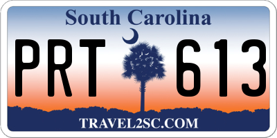 SC license plate PRT613