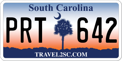 SC license plate PRT642