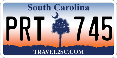 SC license plate PRT745