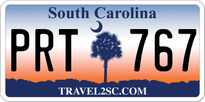 SC license plate PRT767
