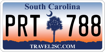 SC license plate PRT788