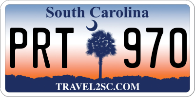 SC license plate PRT970