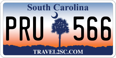 SC license plate PRU566