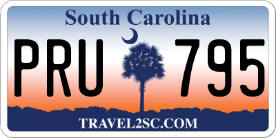SC license plate PRU795