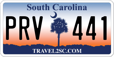 SC license plate PRV441