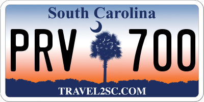 SC license plate PRV700